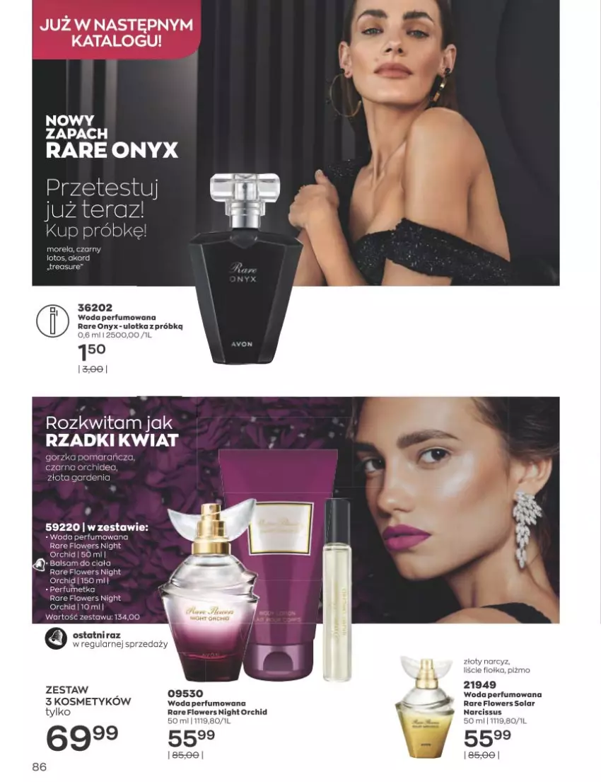 Gazetka promocyjna Avon - Katalog Avon 11/2022 kampania listopad - ważna 01.11 do 30.11.2022 - strona 86 - produkty: AEG, Balsam do ciała, Fa, LG, Narcyz, Perfum, Tera, Woda, Woda perfumowana