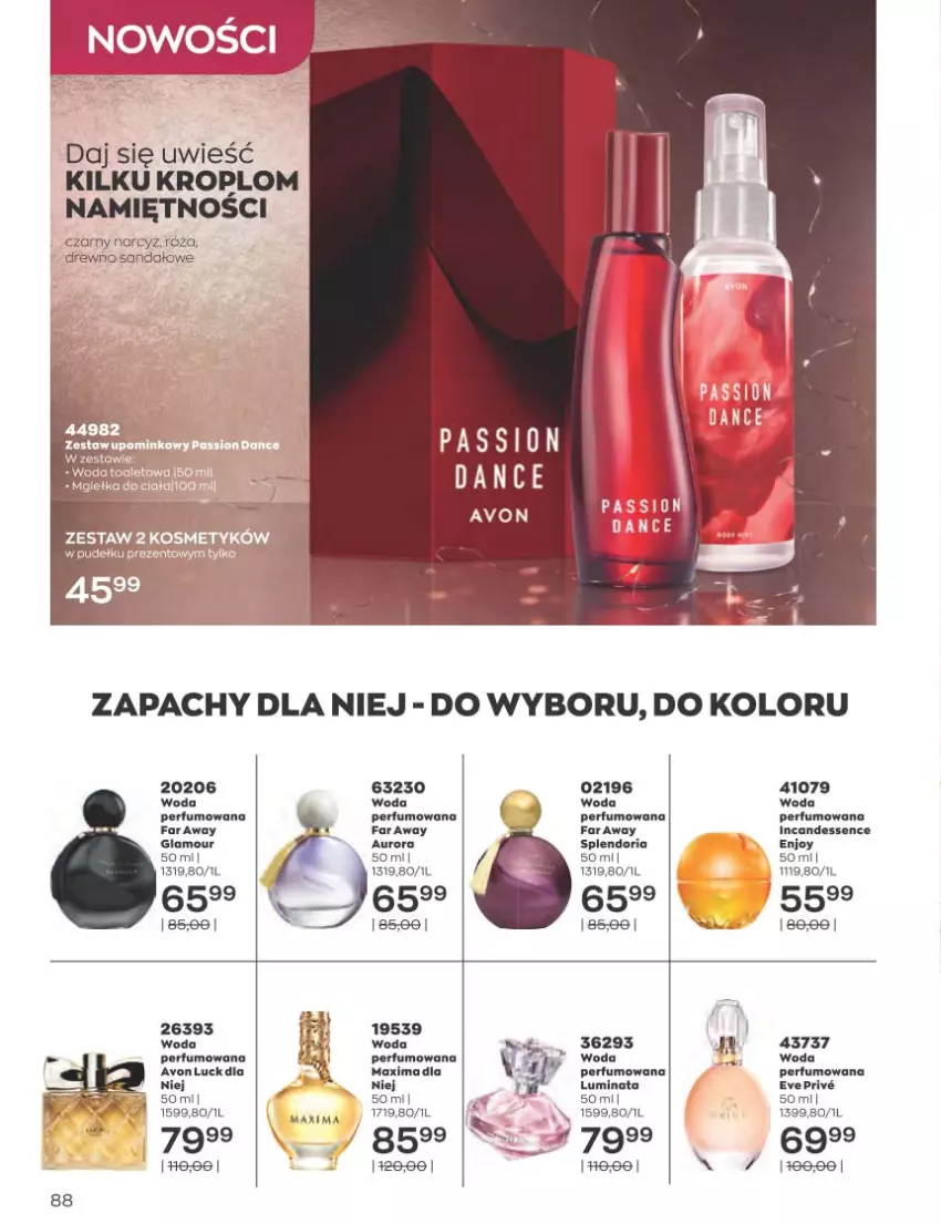 Gazetka promocyjna Avon - Katalog Avon 11/2022 kampania listopad - ważna 01.11 do 30.11.2022 - strona 88 - produkty: Fa, Narcyz, Perfum, Róża, Sandał, Woda, Woda perfumowana