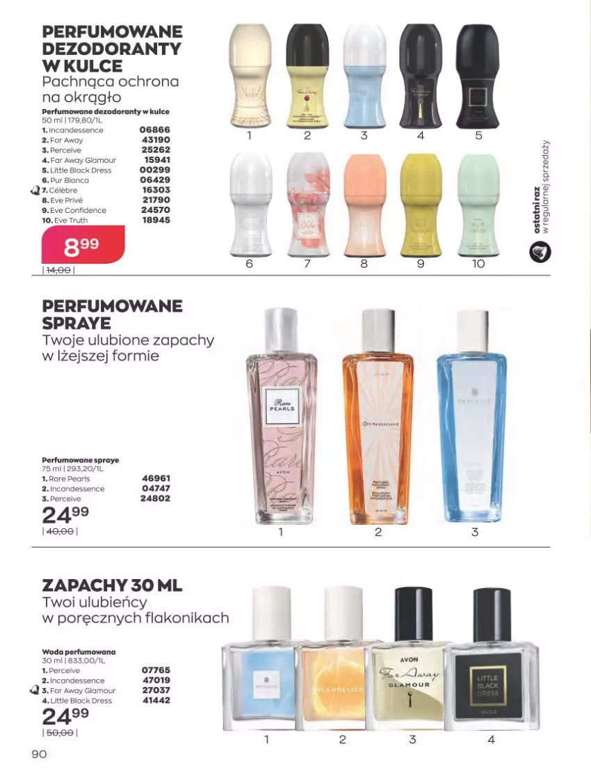 Gazetka promocyjna Avon - Katalog Avon 11/2022 kampania listopad - ważna 01.11 do 30.11.2022 - strona 90 - produkty: Dezodorant, Dres, Fa, Lack, Perfum, Por, Pur, Woda, Woda perfumowana