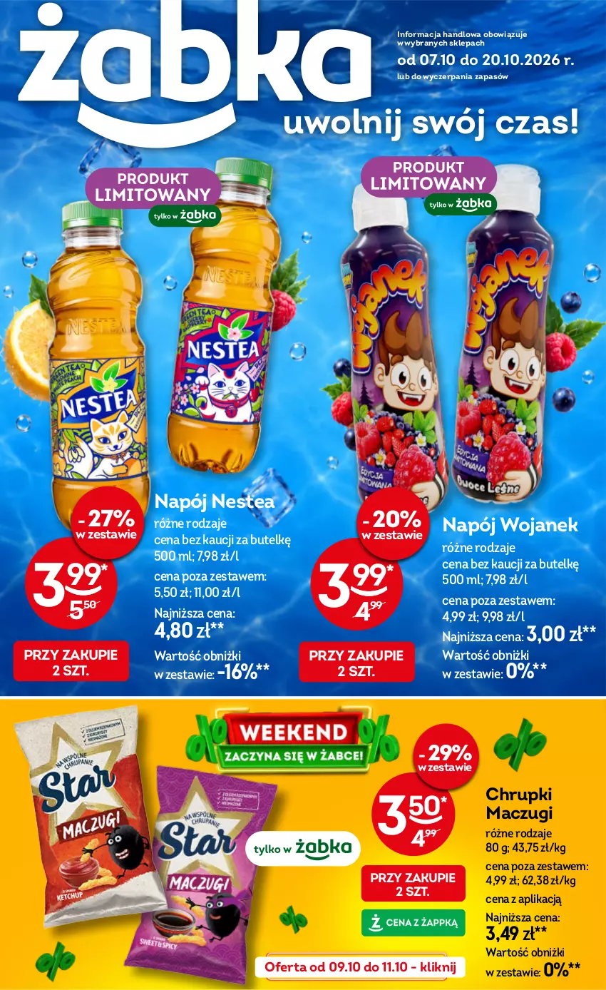 Gazetka promocyjna Żabka - gazetka-promocyjna-41-42-2026 - ważna 07.10 do 20.10.2026 - strona 1 - produkty: Chrupki, Napój, Nestea