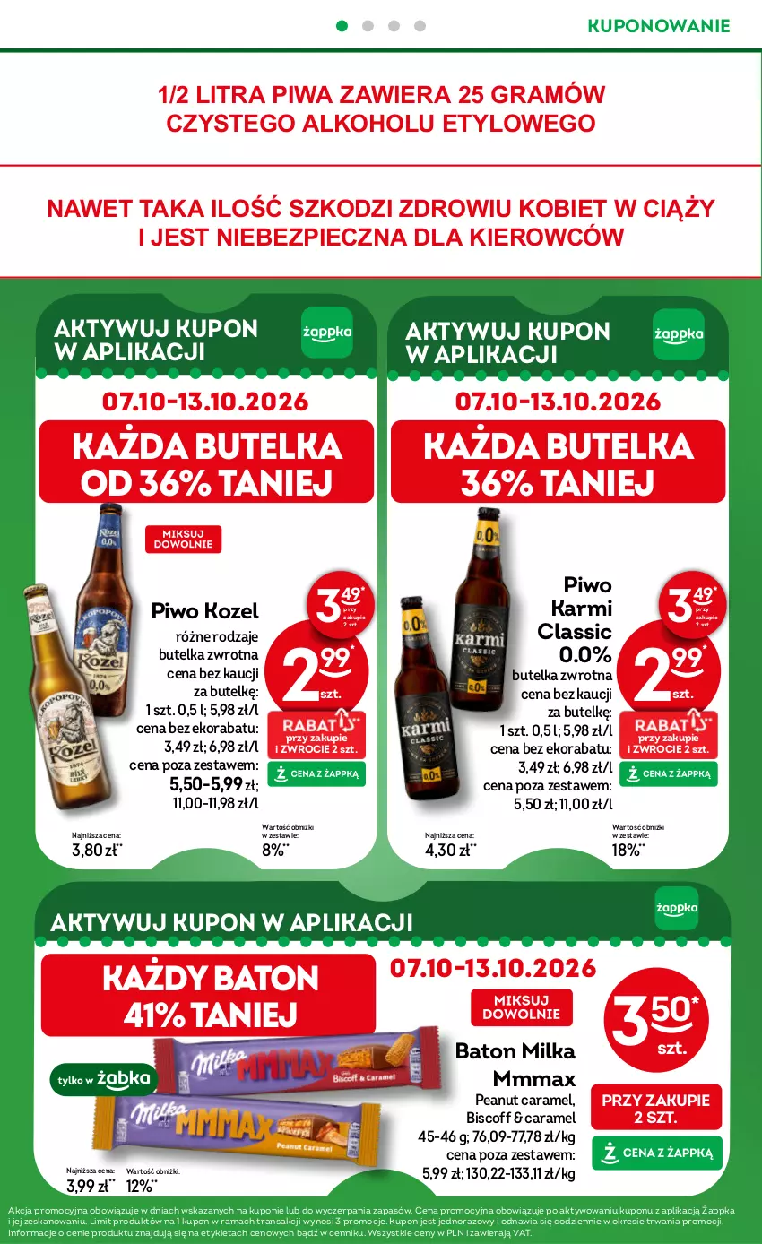 Gazetka promocyjna Żabka - gazetka-promocyjna-41-42-2026 - ważna 07.10 do 20.10.2026 - strona 34 - produkty: Baton, Gra, Karmi, Kozel, Milka, Piec, Piwa, Piwo, Rama, Tran