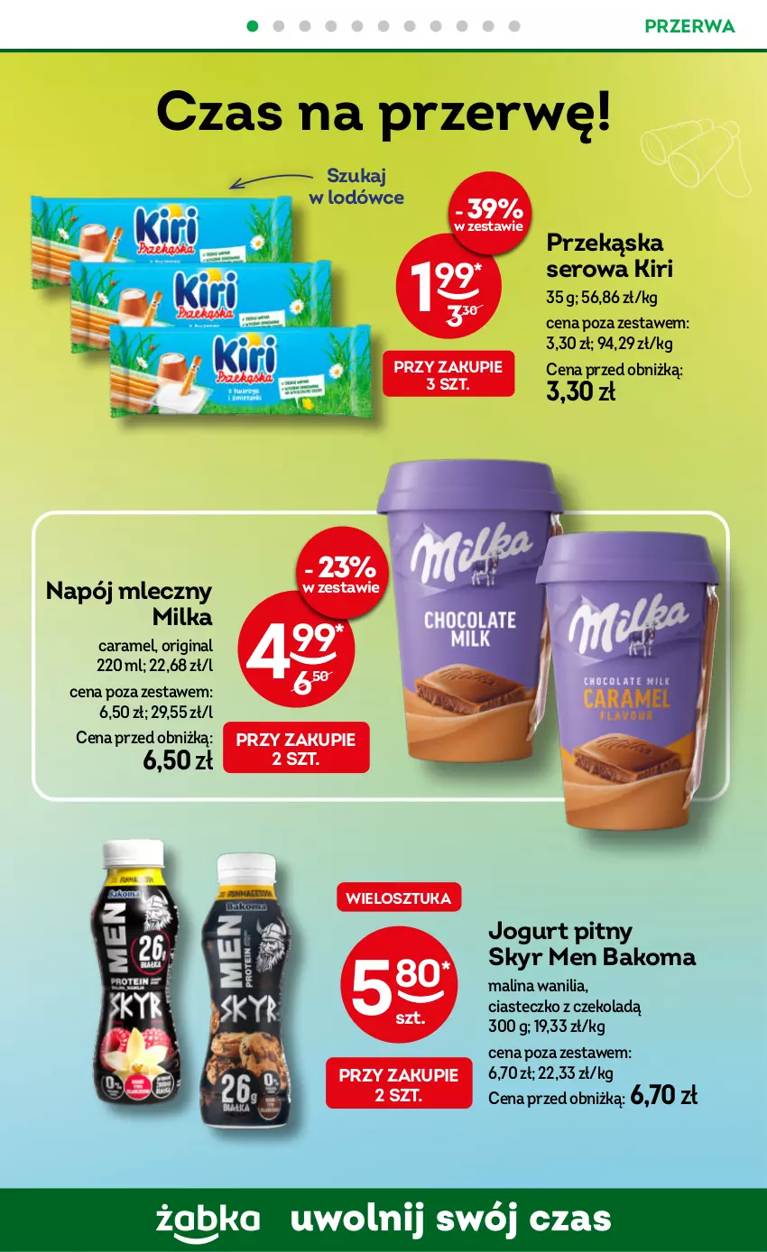 Gazetka promocyjna Żabka - gazetka-promocyjna-41-42-2026 - ważna 07.10 do 20.10.2026 - strona 56 - produkty: Bakoma, Gin, Jogurt, Jogurt pitny, Milka, Napój, Napój mleczny, Ser