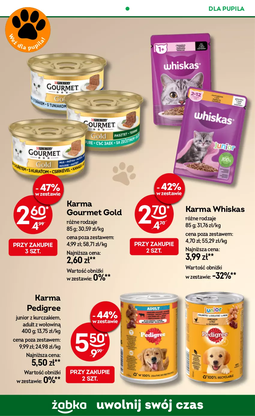 Gazetka promocyjna Żabka - gazetka-promocyjna-41-42-2026 - ważna 07.10 do 20.10.2026 - strona 79 - produkty: Gourmet Gold, Kurczak, Pedigree, Whiskas