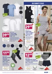 Gazetka promocyjna Aldi - Od Środy i Soboty - Gazetka - ważna od 20.03 do 20.03.2021 - strona 7 - produkty: Podkoszulek, Ser, Karp, Kosz, T-shirt, Serek, Wełna, Slipy, Moda, Bokserki