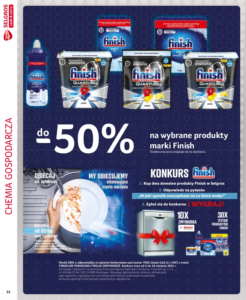 Gazetka promocyjna Selgros - Extra Oferta - ważna 01.08 do 31.08.2021 - strona 32 - produkty: Finish