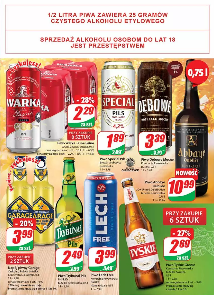 Gazetka promocyjna Dino - Gazetka - ważna 16.11 do 22.11.2022 - strona 17 - produkty: Carlsberg, Napój, Piwo, Warka