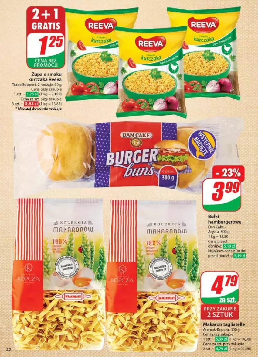 Gazetka promocyjna Dino - ważna 20.11 do 26.11.2024 - strona 15 - produkty: Burger, Dan Cake, Hamburger, Kurczak, Makaron, Por, Tagliatelle, Zupa