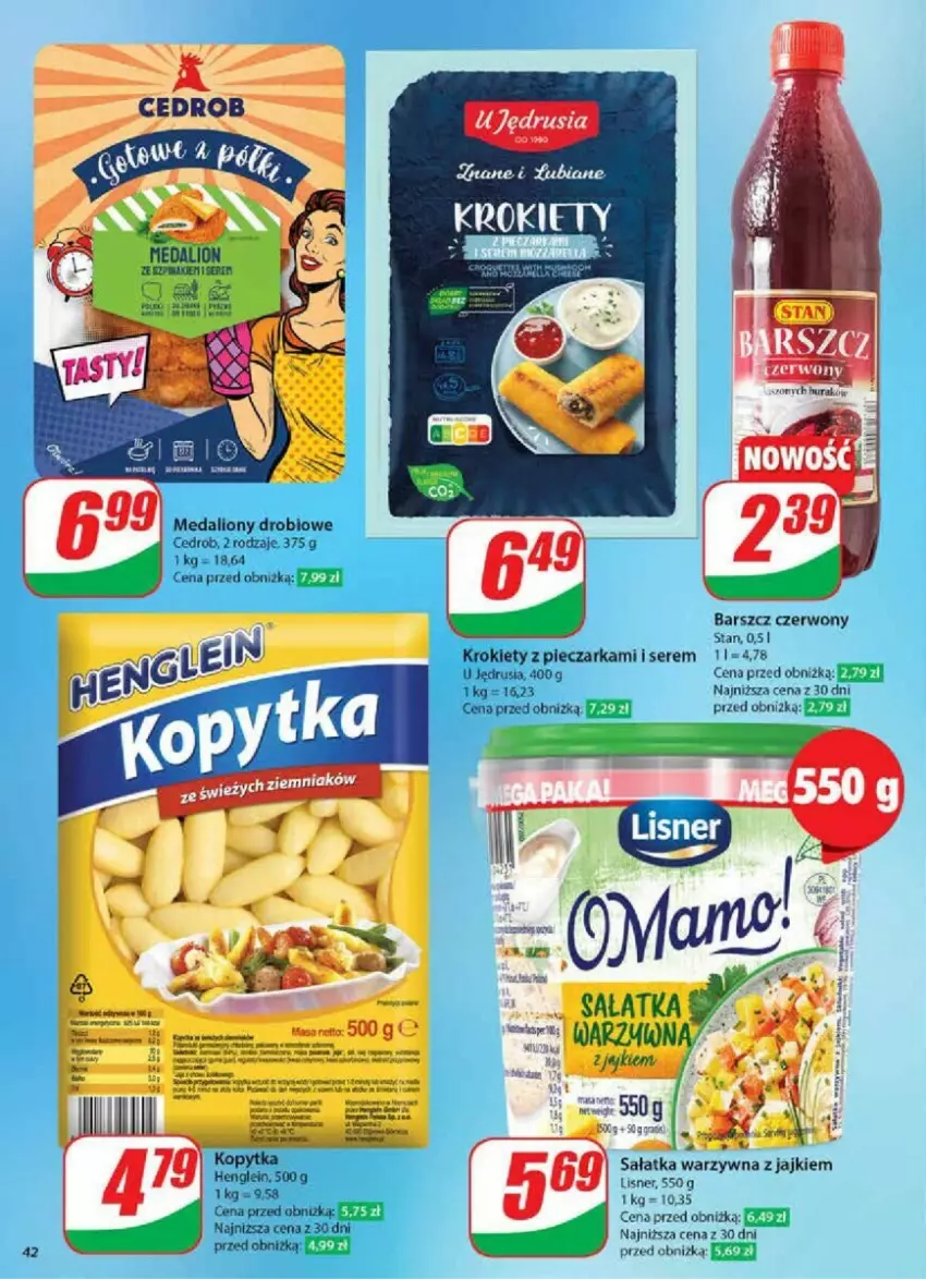 Gazetka promocyjna Dino - ważna 20.11 do 26.11.2024 - strona 37 - produkty: Krokiety, Lion, Lisner, Piec, Pieczarka, Sałat, Sałatka, Sałatka warzywna, Ser, Sito