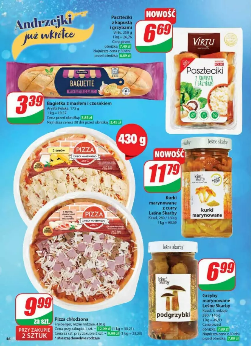 Gazetka promocyjna Dino - ważna 20.11 do 26.11.2024 - strona 41 - produkty: Bagietka, Grzyby, Grzyby marynowane, Pizza