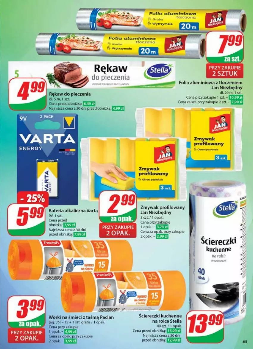 Gazetka promocyjna Dino - ważna 20.11 do 26.11.2024 - strona 62 - produkty: Bateria, Folia aluminiowa, Gra, Jan Niezbędny, Piec, Varta, Worki na śmiec, Worki na śmieci