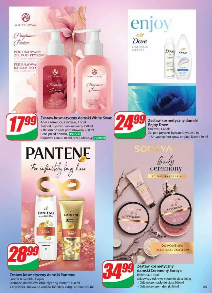 Gazetka promocyjna Dino - ważna 20.11 do 26.11.2024 - strona 66 - produkty: Antyperspirant, Balsam do ciała, Body, Dove, Fusion, Gin, Pantene, Perfum