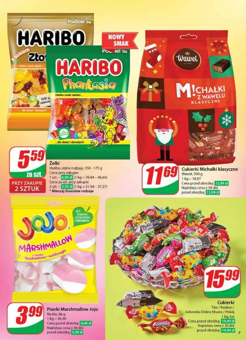 Gazetka promocyjna Dino - ważna 20.11 do 26.11.2024 - strona 67 - produkty: Cukier, Cukierki, Haribo, Jutrzenka, Mars, Michałki, Wawel