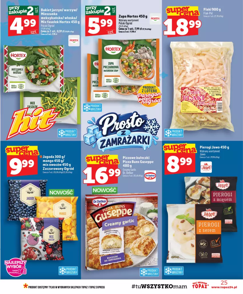 Gazetka promocyjna Topaz - Gazetka - ważna 24.09 do 30.09.2026 - strona 25 - produkty: Hortex, Mus, Ogród, Piec, Pierogi, Ser, Top, Zupa