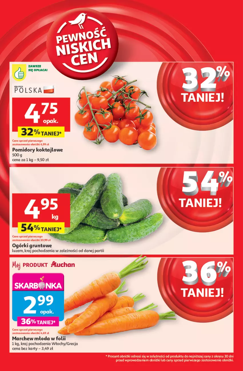 Gazetka promocyjna Auchan - LATO FIRST MINUTE Supermarket - ważna 05.06 do 11.06.2025 - strona 4 - produkty: Grunt, Pomidory