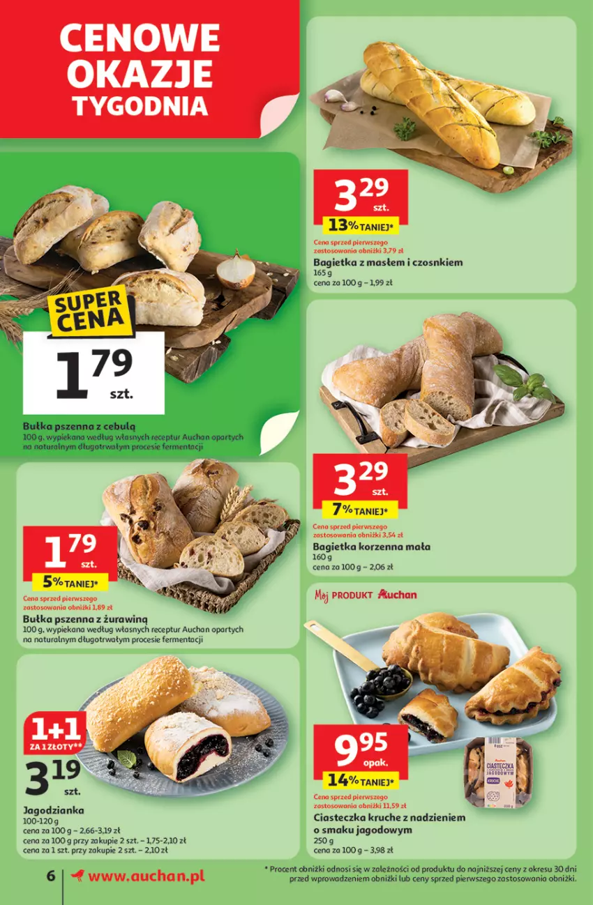 Gazetka promocyjna Auchan - LATO FIRST MINUTE Supermarket - ważna 05.06 do 11.06.2025 - strona 8 - produkty: Bagietka, Bułka, Jagodzianka
