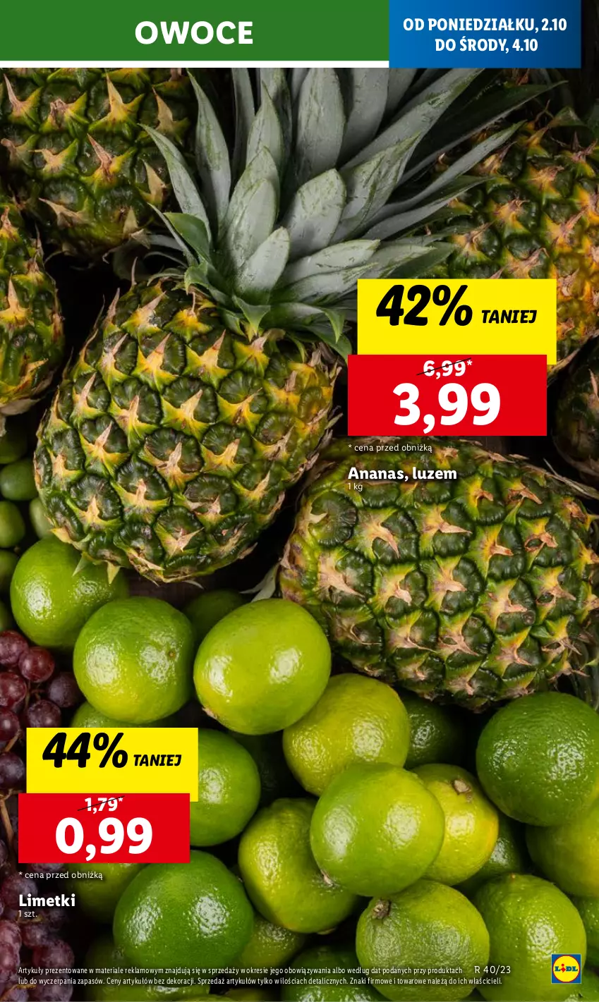 Gazetka promocyjna Lidl - GAZETKA - ważna 02.10 do 04.10.2023 - strona 21 - produkty: Ananas, Owoce