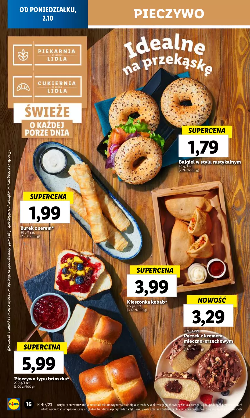 Gazetka promocyjna Lidl - GAZETKA - ważna 02.10 do 04.10.2023 - strona 24 - produkty: Kebab, Pączek, Piec, Pieczywo, Rust, Ser