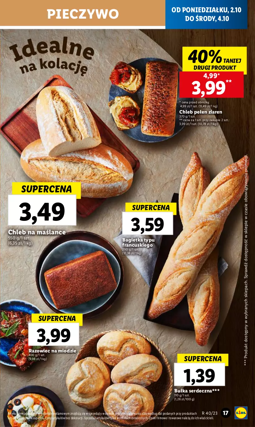 Gazetka promocyjna Lidl - GAZETKA - ważna 02.10 do 04.10.2023 - strona 25 - produkty: Bagietka, Bułka, Chleb, Piec, Pieczywo, Ser