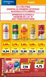 Gazetka promocyjna Lidl - GAZETKA - Gazetka - ważna od 04.10 do 04.10.2023 - strona 40 - produkty: Piwa, Piwo, Lajkonik, Gra, Kasztelan, Chipsy, Warka, Perła, Lay’s, Krakersy, Kozel