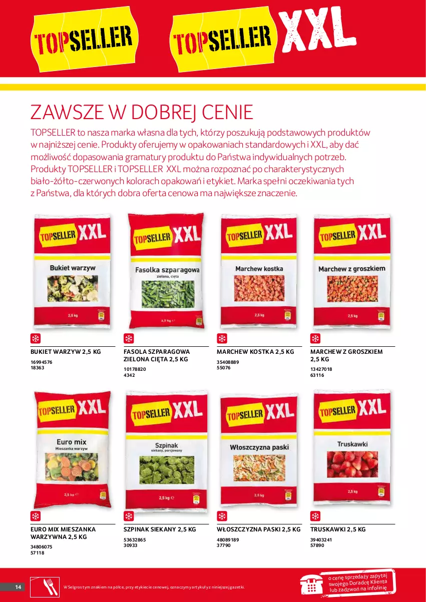 Gazetka promocyjna Selgros - Oferta gastronomiczna - ważna 01.02 do 28.02.2022 - strona 14 - produkty: Bukiet, Bukiet warzyw, Fa, Fasola, Fasola szparagowa, Gra, LG, Mieszanka warzyw, O nas, Rama, Szpinak, Top, Truskawki