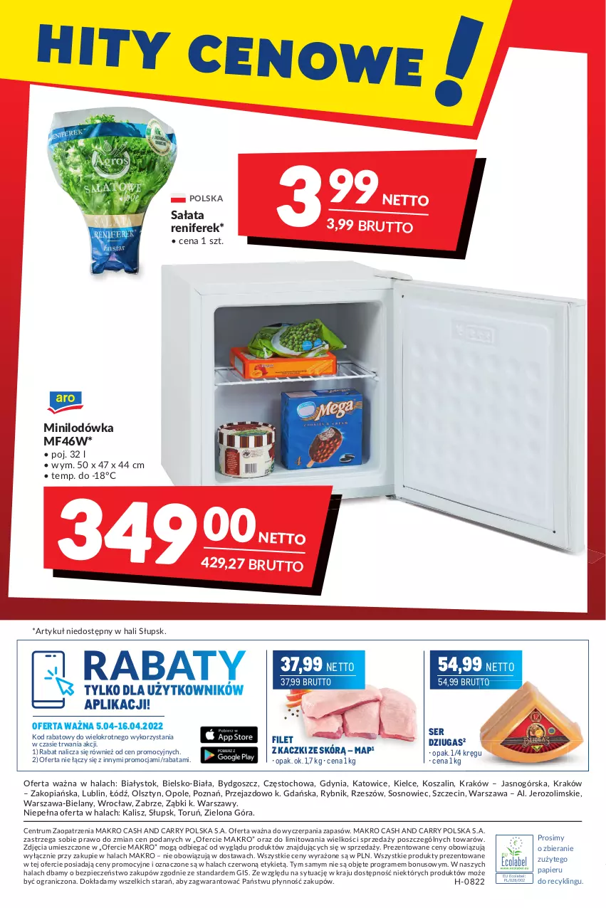 Gazetka promocyjna Makro - [Oferta promocyjna] Artykuły spożywcze i przemysłowe - ważna 05.04 do 18.04.2022 - strona 24 - produkty: Gra, Kosz, Lodówka, Papier, Piec, Renifer, Rum, Sałat, Ser, Sos, Szal