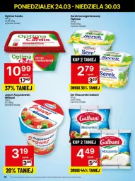 Gazetka promocyjna Delikatesy Centrum - NOWA GAZETKA Delikatesy Centrum od 24 marca! 24-30.03.2025 - Gazetka - ważna od 30.03 do 30.03.2025 - strona 26 - produkty: Mozzarella, Ser, Piątnica, Jogurt, Optima Cardio, Serek homogenizowany, Serek, Optima, Galbani