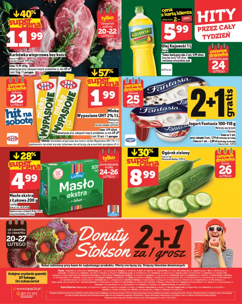 Gazetka promocyjna Topaz - Gazetka - ważna 20.02 do 26.02.2025 - strona 28 - produkty: Body, Danone, Fa, Fanta, Karkówka wieprzowa, KOBO, Koc, Lack, Masło, Ogród, Sok, Top