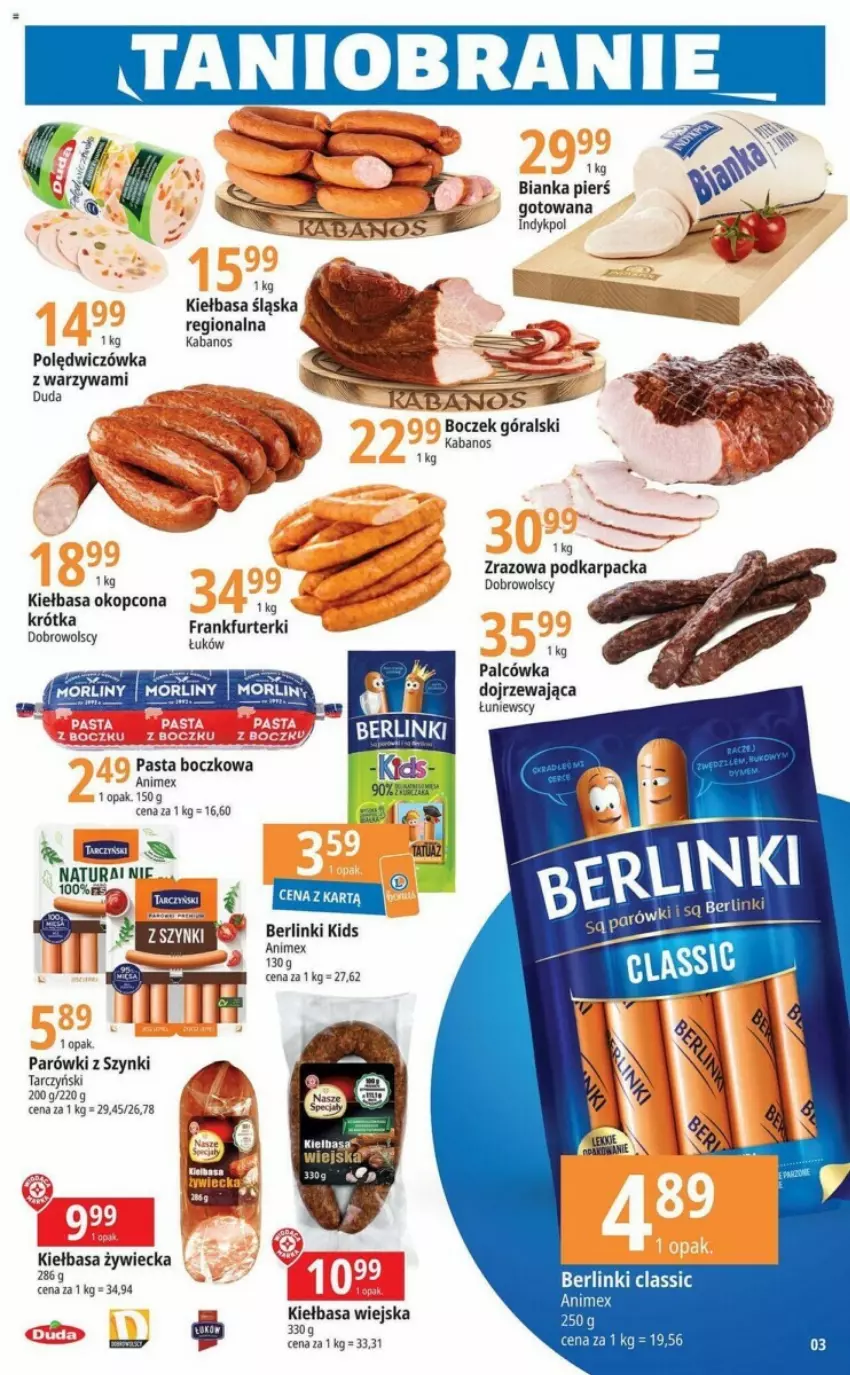 Gazetka promocyjna E Leclerc - ważna 12.09 do 23.09.2023 - strona 18 - produkty: Berlinki, Bianka, Boczek, Fa, Karp, Kiełbasa, Kiełbasa wiejska, Parówki, Warzywa