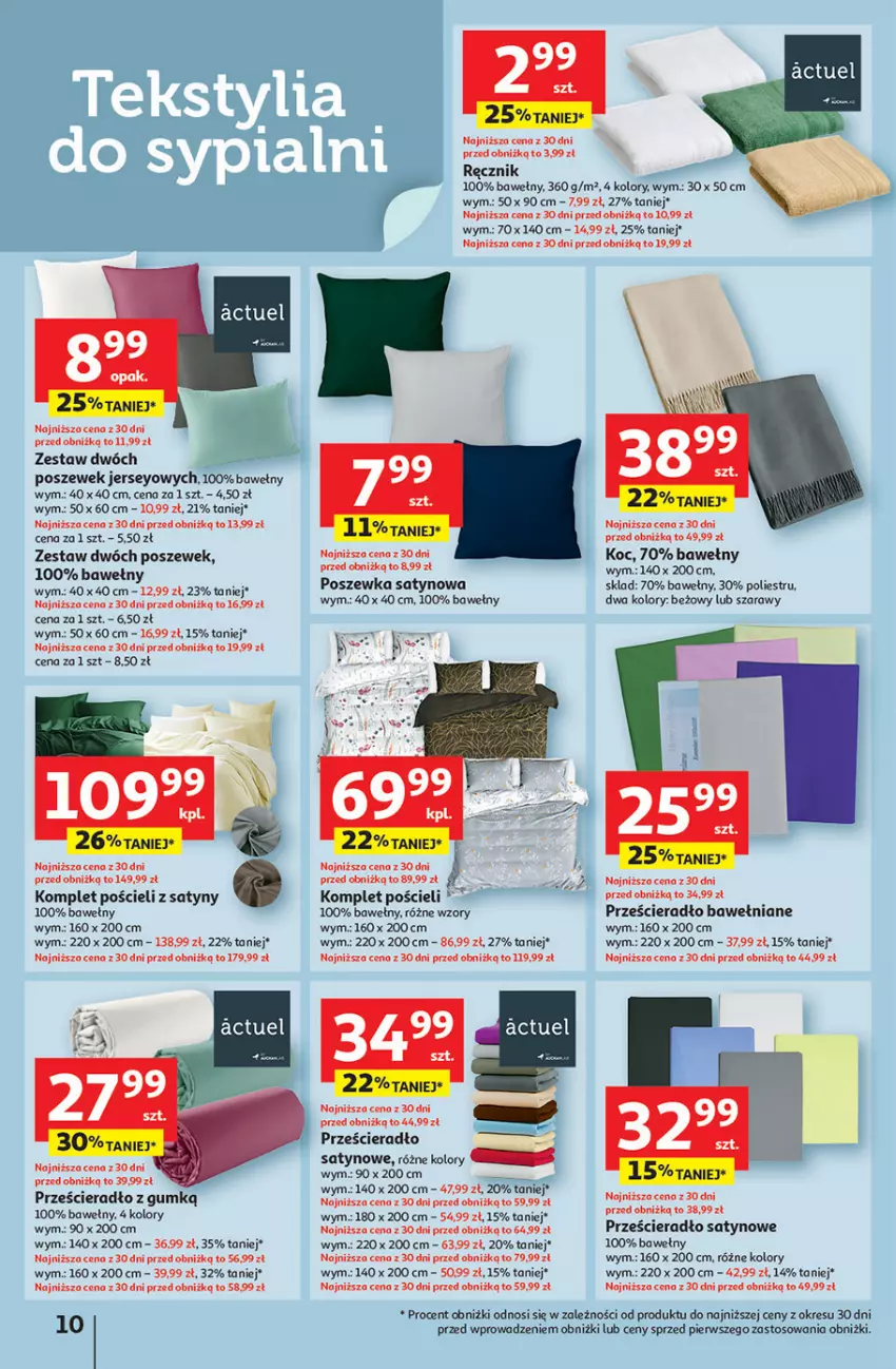 Gazetka promocyjna Auchan - 30 Lat Hipermarket - ważna 08.01 do 14.01.2026 - strona 10 - produkty: Koc, Komplet pościeli, Pościel, Poszewka, Prześcieradło, Ręcznik