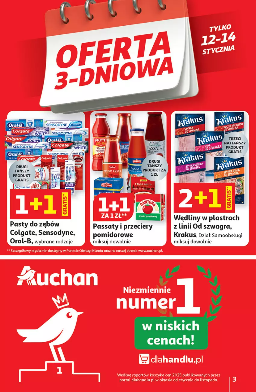 Gazetka promocyjna Auchan - 30 Lat Hipermarket - ważna 08.01 do 14.01.2026 - strona 3 - produkty: Colgate, Gra, Krakus, LG, Sensodyne