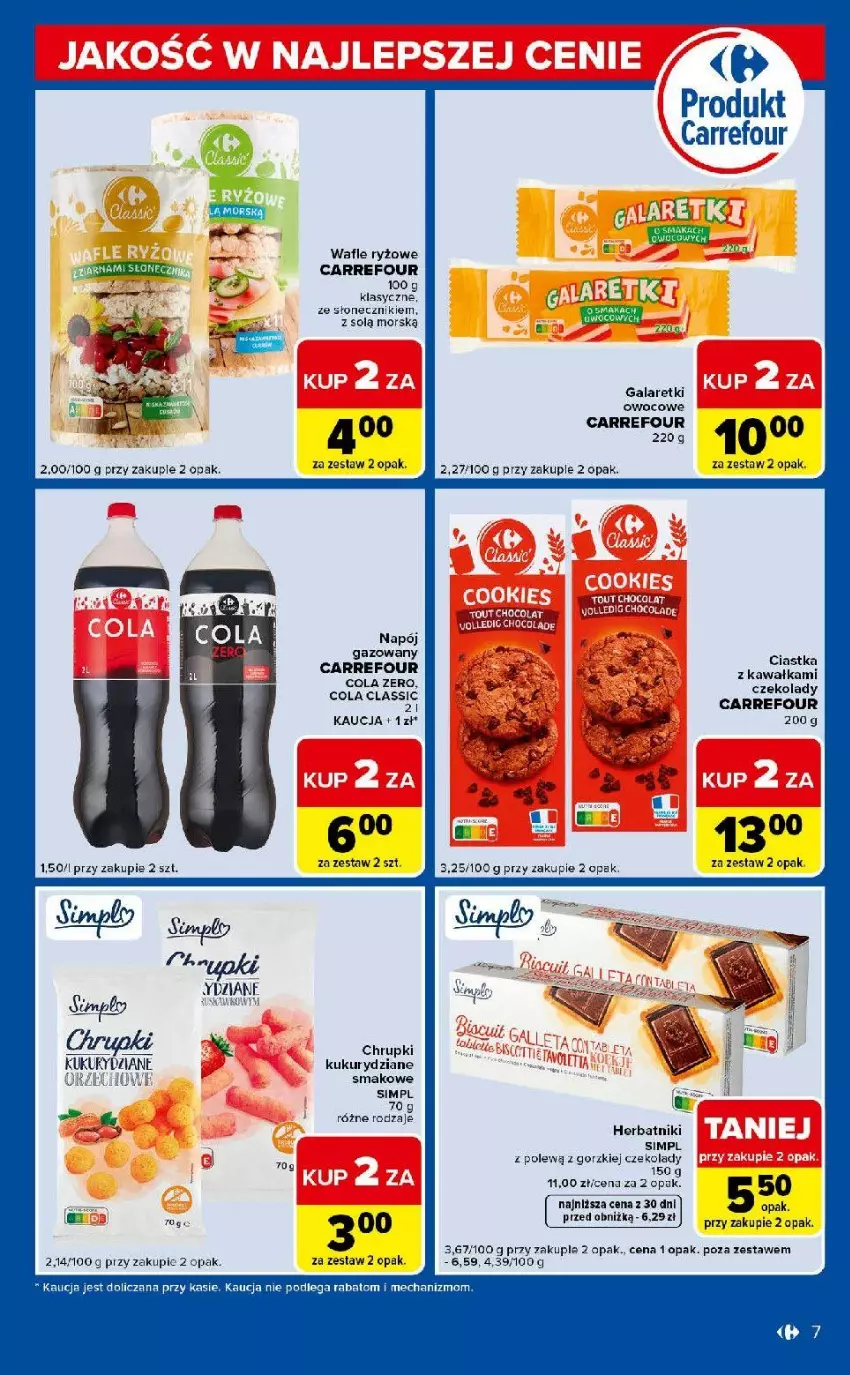 Gazetka promocyjna Carrefour - Gazetka Express - ważna 14.04 do 20.04.2026 - strona 7 - produkty: Chrupki, Ciastka, Gala, Galaretki, Herbatniki, Kawa, Napój, Ryż, Wafle