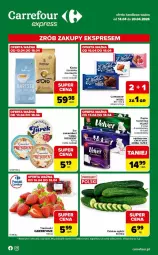 Gazetka promocyjna Carrefour - Gazetka Express - Gazetka - ważna od 20.04 do 20.04.2026 - strona 1 - produkty: Ser, Papier, Kawa ziarnista, Truskawki, Dallmayr, Kawa, Velvet, Pieprz, Camembert