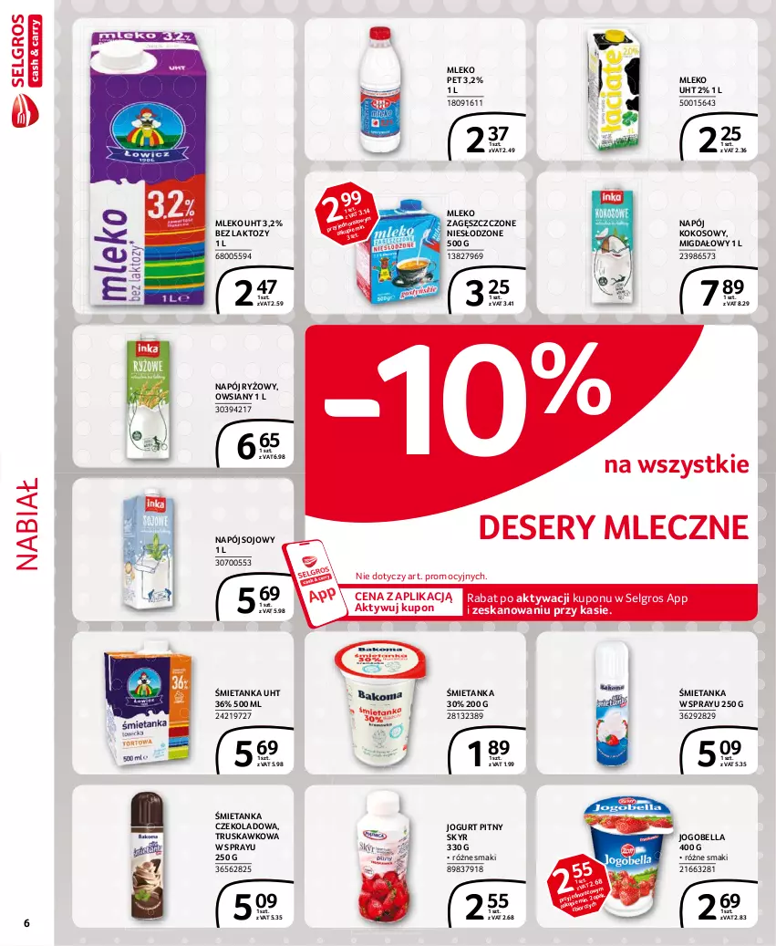 Gazetka promocyjna Selgros - Extra Oferta - ważna 01.03 do 31.03.2021 - strona 6 - produkty: Bell, Bella, Deser, Jogobella, Jogurt, Jogurt pitny, Kokos, LG, Mleko, Napój, Ryż, Ser