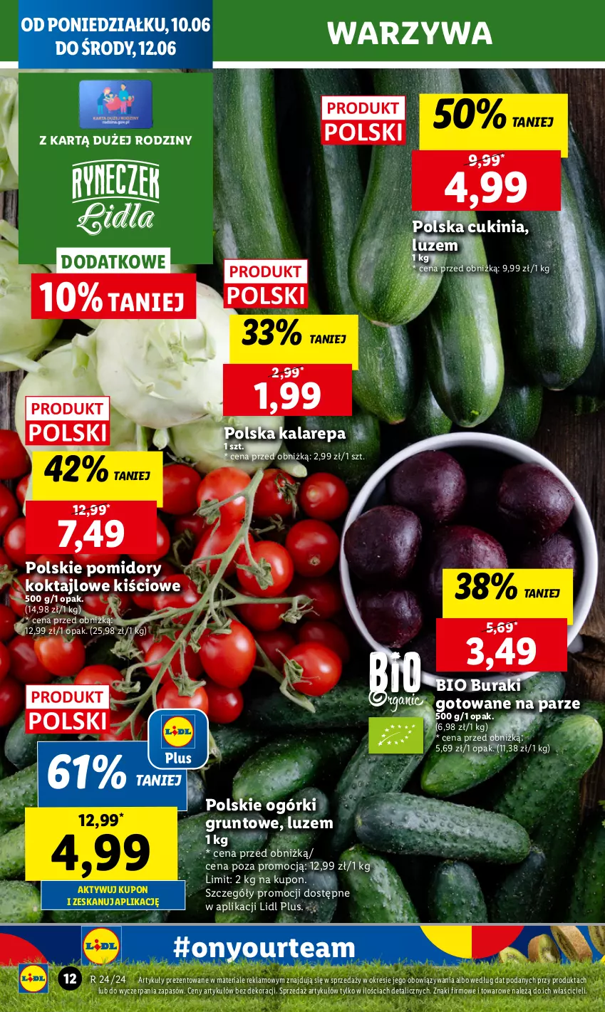 Gazetka promocyjna Lidl - GAZETKA - ważna 10.06 do 12.06.2024 - strona 16 - produkty: Buraki, Chleb, Grunt, Pomidory, Ser, Warzywa
