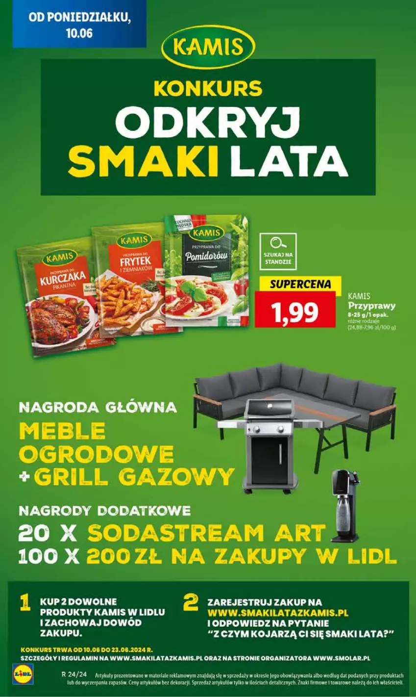 Gazetka promocyjna Lidl - GAZETKA - ważna 10.06 do 12.06.2024 - strona 58 - produkty: Grill, Grill gazowy, Kamis, Meble, Mola, Nuty