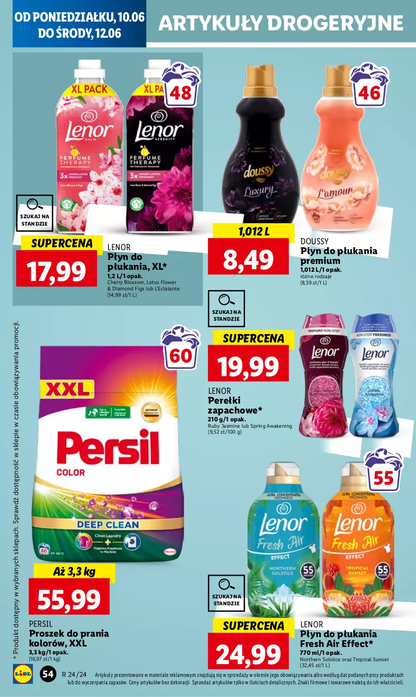 Gazetka promocyjna Lidl - GAZETKA - ważna 10.06 do 12.06.2024 - strona 64 - produkty: Eclat, Lenor, Perełki zapachowe, Persil, Płyn do płukania, Proszek do prania, Tropical