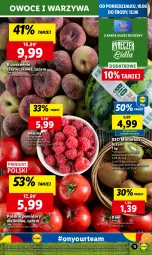 Gazetka promocyjna Lidl - GAZETKA - Gazetka - ważna od 12.06 do 12.06.2024 - strona 15 - produkty: Warzywa, Ser, Kiwi, Maliny, Brzoskwinie, Owoce, Chleb, Arbuz, Pomidory