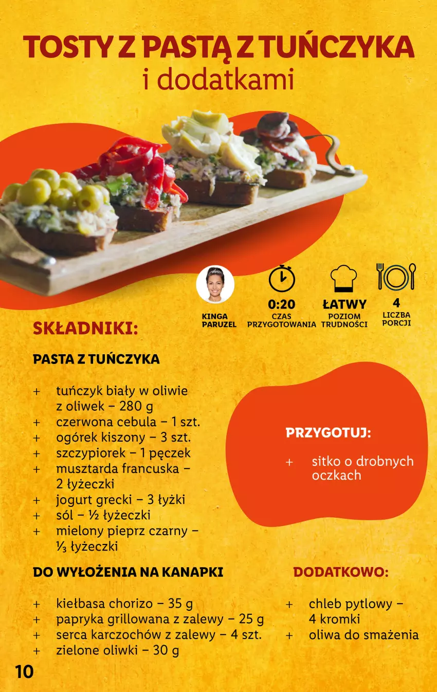 Gazetka promocyjna Lidl - KATALOG SOL&MAR - ważna 24.04 do 30.04.2023 - strona 10 - produkty: Cebula, Chleb, Grill, Jogurt, Kiełbasa, Mus, Musztarda, Ogórek, Oliwa, Oliwki, Papryka, Papryka grillowana, Pieprz, Por, Ser, Sitko, Sól, Tuńczyk