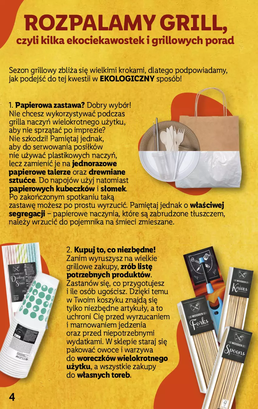 Gazetka promocyjna Lidl - KATALOG SOL&MAR - ważna 24.04 do 30.04.2023 - strona 4 - produkty: Grill, Koc, Kosz, Owoce, Papier, Pojemnik, Por, Ser, Stek, Talerz, Warzywa