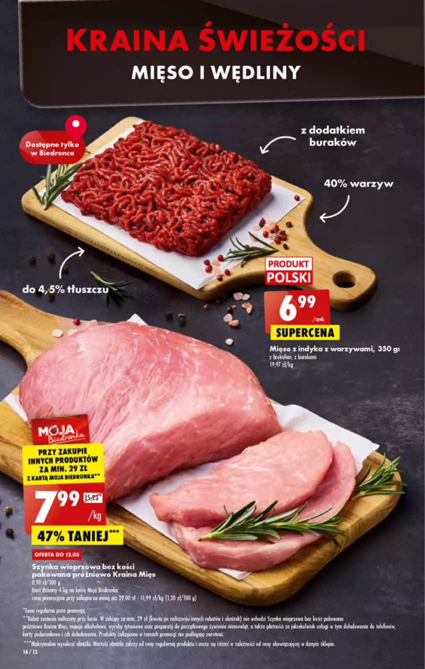 Gazetka promocyjna Biedronka - W tym tygodniu - ważna 10.03 do 16.03.2022 - strona 14 - produkty: Mięso, Mięso z indyka, Warzywa