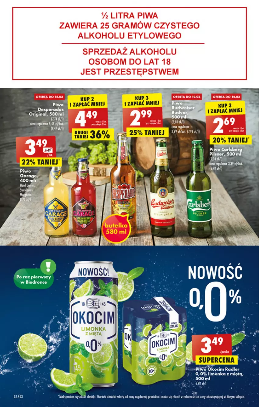 Gazetka promocyjna Biedronka - W tym tygodniu - ważna 10.03 do 16.03.2022 - strona 52 - produkty: Gra, Koc, Okocim, Piwa, Piwo, Radler