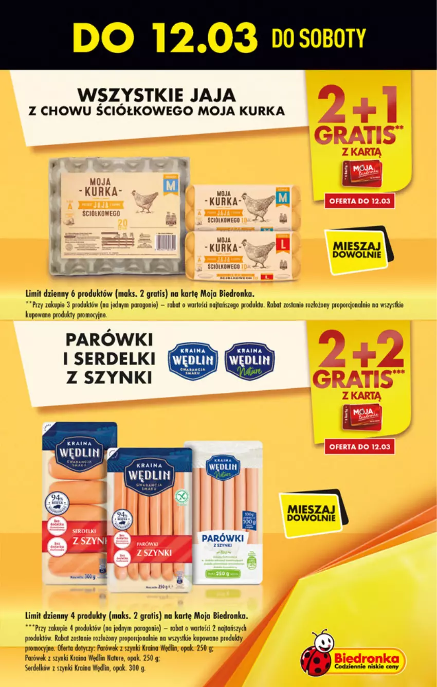 Gazetka promocyjna Biedronka - W tym tygodniu - ważna 10.03 do 16.03.2022 - strona 7 - produkty: Fa, Gra, Jaja, Parówki, Por, Ser, Serdelki, Szynka