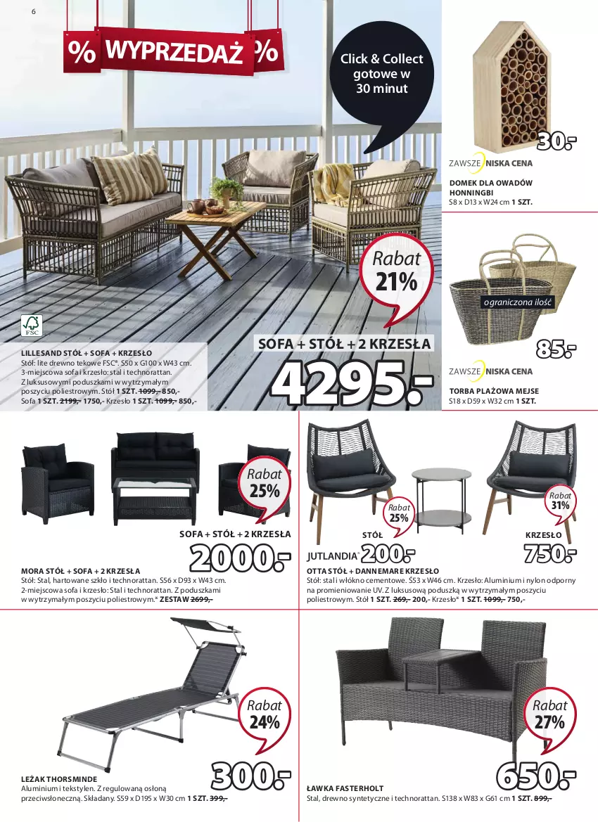 Gazetka promocyjna Jysk - Oferta tygodnia - ważna 29.06 do 12.07.2022 - strona 7 - produkty: Cement, Fa, Gra, Krzesło, Poduszka, Por, Sofa, Stół, Torba