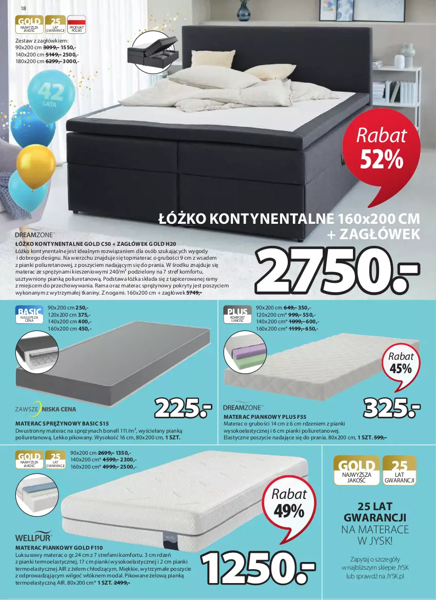 Gazetka promocyjna Jysk - Oferta tygodnia - ważna 29.03 do 13.04.2021 - strona 19 - produkty: Fa, JBL, LG, Materac, Materac piankowy, Materac sprężynowy, Moda, Rama, Sok, Tera, Top, Zagłówek