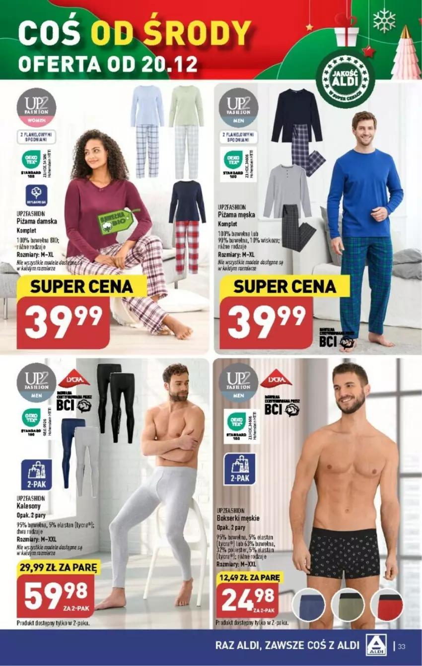 Gazetka promocyjna Aldi - ważna 18.12 do 23.12.2023 - strona 27 - produkty: Bokserki, Fa, Kalesony, NBA, Piżama, Ser, Sony, Wełna