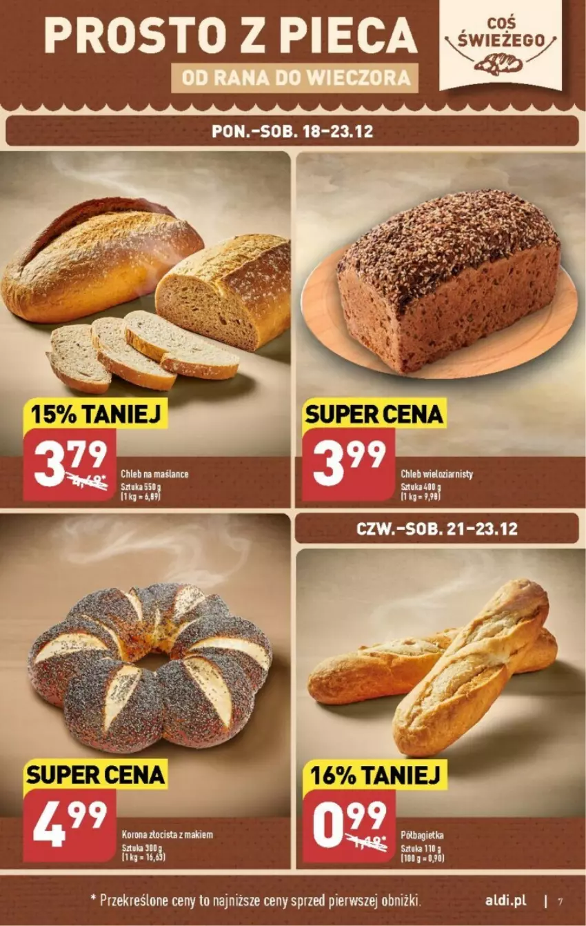 Gazetka promocyjna Aldi - ważna 18.12 do 23.12.2023 - strona 38 - produkty: Chleb, Chleb wieloziarnisty
