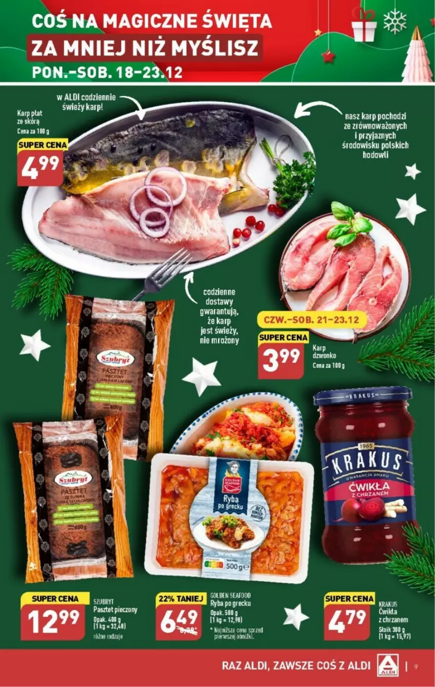 Gazetka promocyjna Aldi - ważna 18.12 do 23.12.2023 - strona 40 - produkty: Chrzan, Golden Seafood, Karp