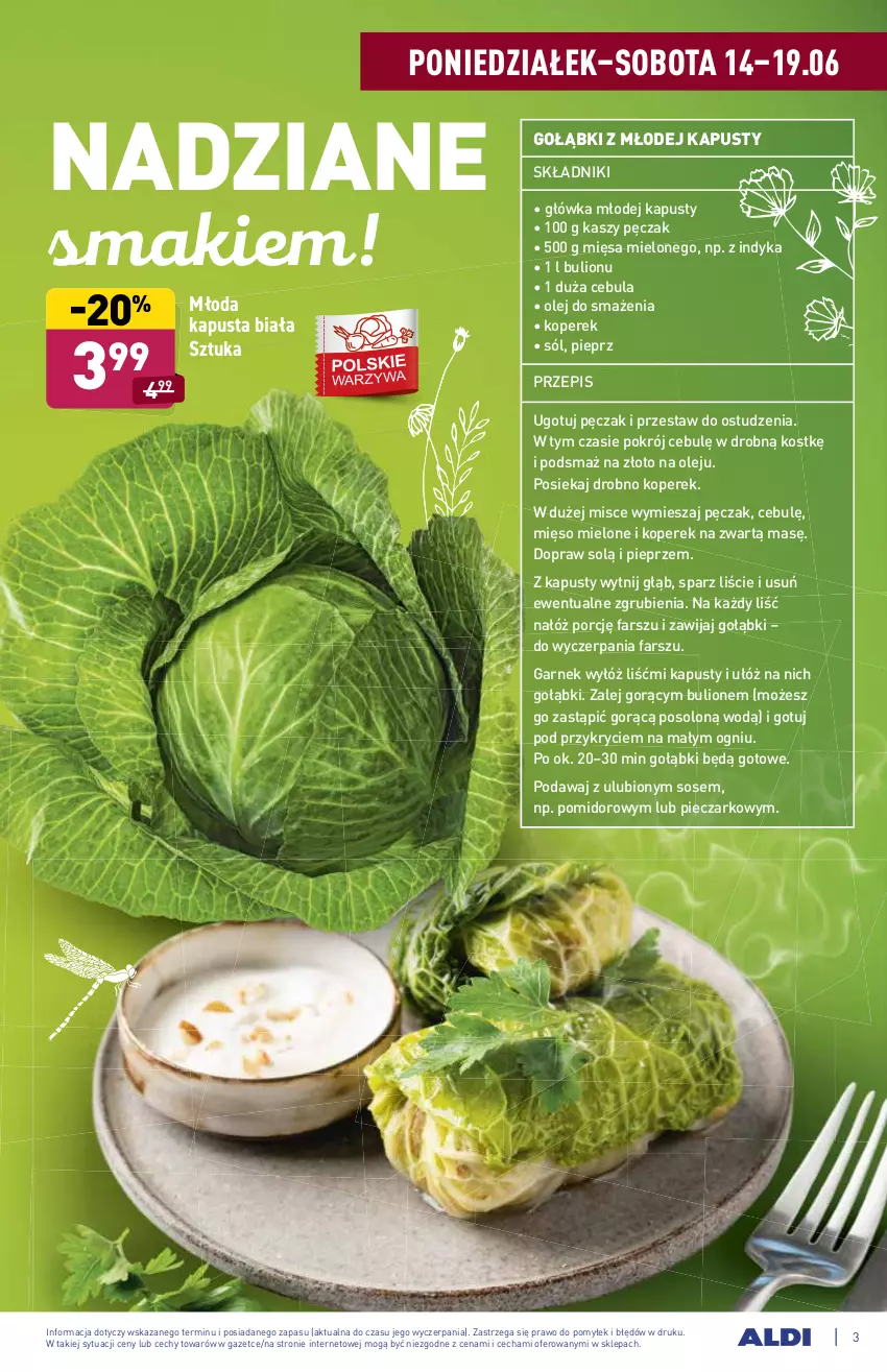 Gazetka promocyjna Aldi - ważna 14.06 do 19.06.2021 - strona 3 - produkty: Bulion, Cebula, Fa, Garnek, Lion, Mięso, Mięso mielone, Olej, Piec, Pieprz, Por, Sól, Sos