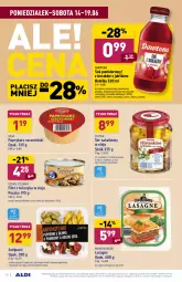 Gazetka promocyjna Aldi - Gazetka - ważna od 19.06 do 19.06.2021 - strona 10 - produkty: Dawtona, Sok, Ser, Paprykarz, Oliwki, Papryka, Tera, Dega, Sałat, Sok pomidorowy, Tuńczyk, Lasagne, Paprykarz szczeciński, Suszone pomidory, Olej, Pomidory, Imbir