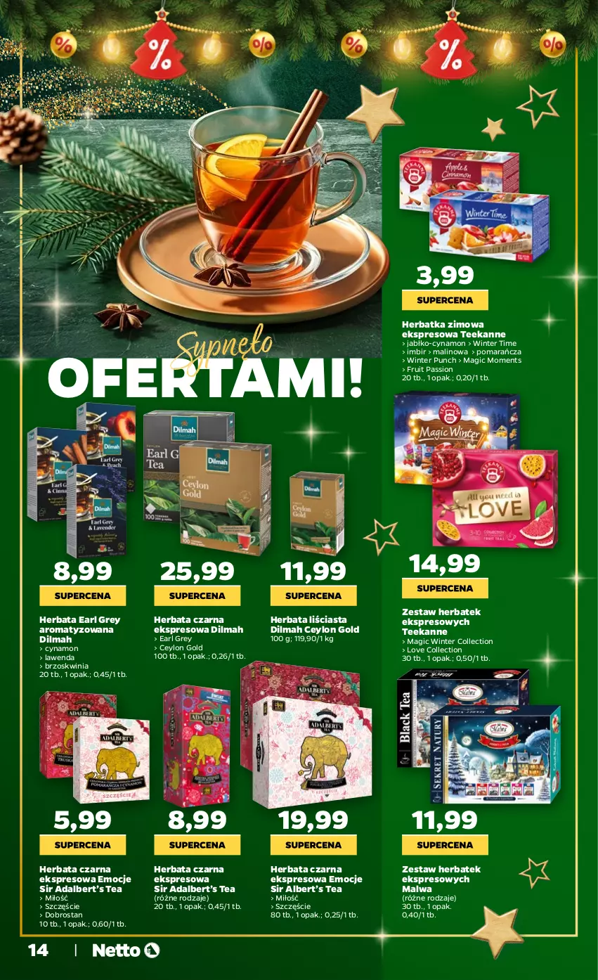 Gazetka promocyjna Netto - Od Czwartku - ważna 04.12 do 23.12.2025 - strona 14 - produkty: Dilmah, Earl Grey, Herbata, Herbata czarna, Imbir, Moments, Teekanne